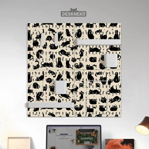Black Cats Pegboard - Deskneko