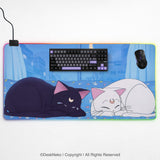 Blue Anime Aesthetic Desk Mat Mousepad - Desk Mat - Deskneko - Desk Mats & Mousepads