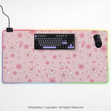 Sakura Gaming Desk Mat - LED Mousepad - Deskneko - Gaming Desk Mats