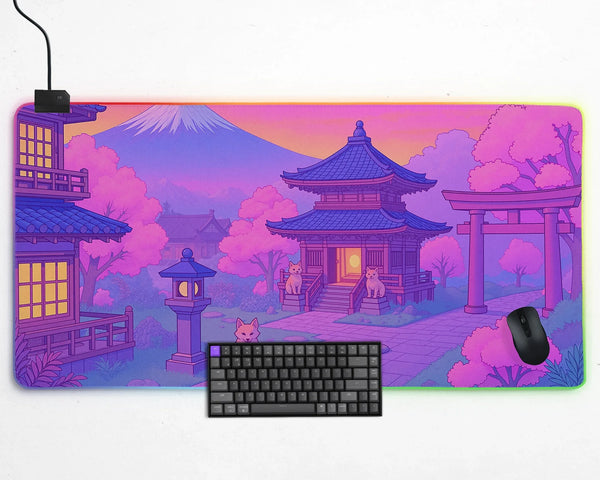 Sakura Gaming Desk Mat Mousepad - Deskneko