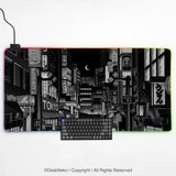 Black White Tokyo Desk Mat - Deskneko