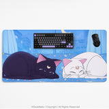 Blue Anime Aesthetic Desk Mat Mousepad - Desk Mat - Deskneko - Desk Mats & Mousepads