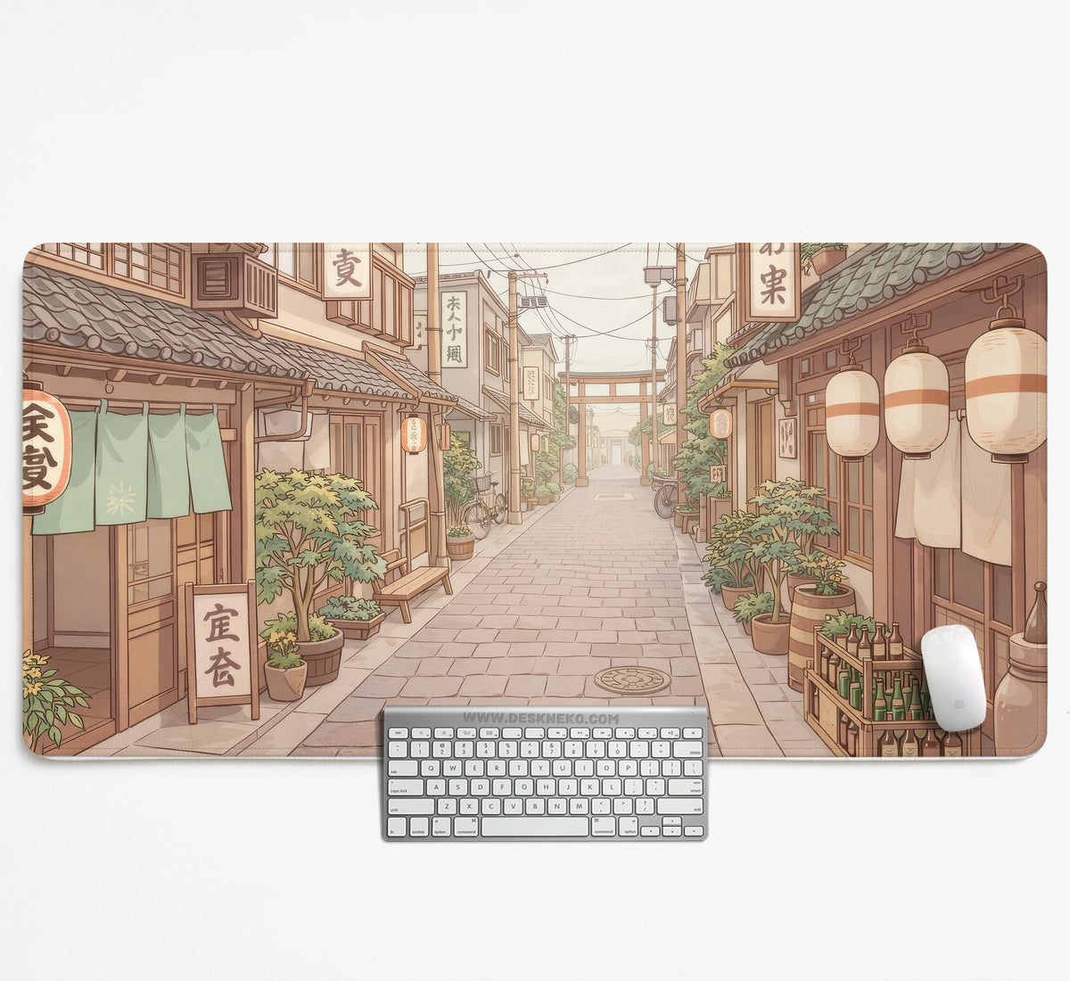 Beige Japandi Desk Mat Mousepad - Desk Mat - Deskneko - Desk Mats & Mousepads