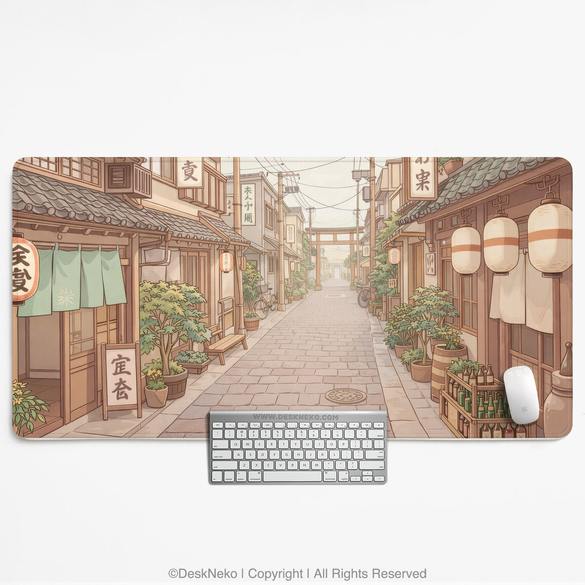 Beige Japandi Desk Mat Mousepad - Desk Mat - Deskneko - Desk Mats & Mousepads