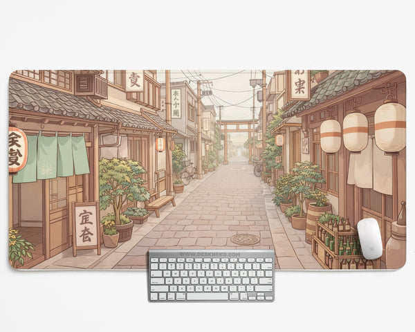 Beige Japandi Desk Mat Mousepad - Desk Mat - Deskneko - Desk Mats & Mousepads