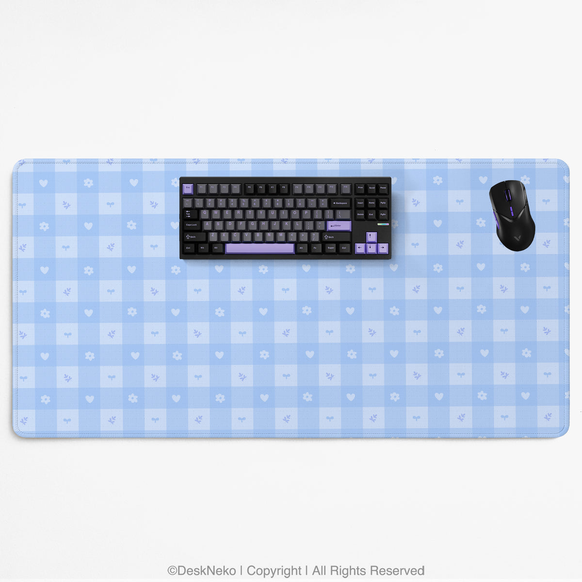 Blue Gingham Desk Mat - Desk Mat - Deskneko - Desk Mats & Mousepads