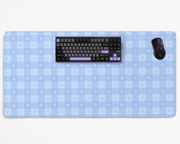 Blue Gingham Desk Mat - Desk Mat - Deskneko - Desk Mats & Mousepads