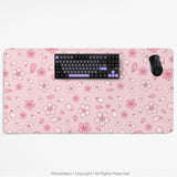 Pink Cherry Blossom Desk Mat - Desk Mat - Deskneko - Desk Mats & Mousepads