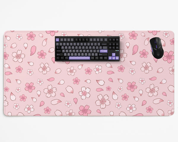 Pink Cherry Blossom Desk Mat - Desk Mat - Deskneko - Desk Mats & Mousepads