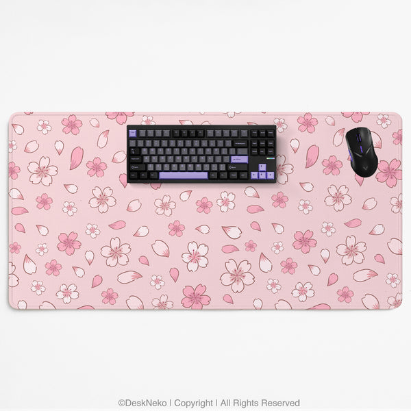 Pink Cherry Blossom Desk Mat - Desk Mat - Deskneko - Desk Mats & Mousepads