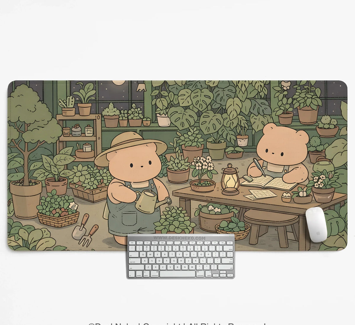 Kawaii Bear Desk Mat XXL Extended Mousepad for Keyboard and Desk - Deskneko