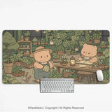 Kawaii Bear Desk Mat XXL Extended Mousepad for Keyboard and Desk - Deskneko