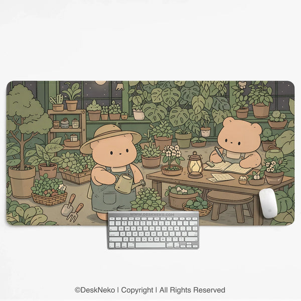 Kawaii Bear Desk Mat XXL Extended Mousepad for Keyboard and Desk - Deskneko