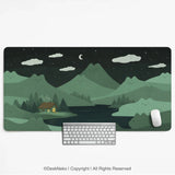 Cozy Cats Mountain Landscape Desk Mat Mousepad XXL - Deskneko