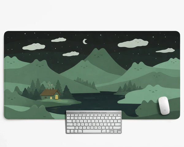 Cozy Cats Mountain Landscape Desk Mat Mousepad XXL - Deskneko