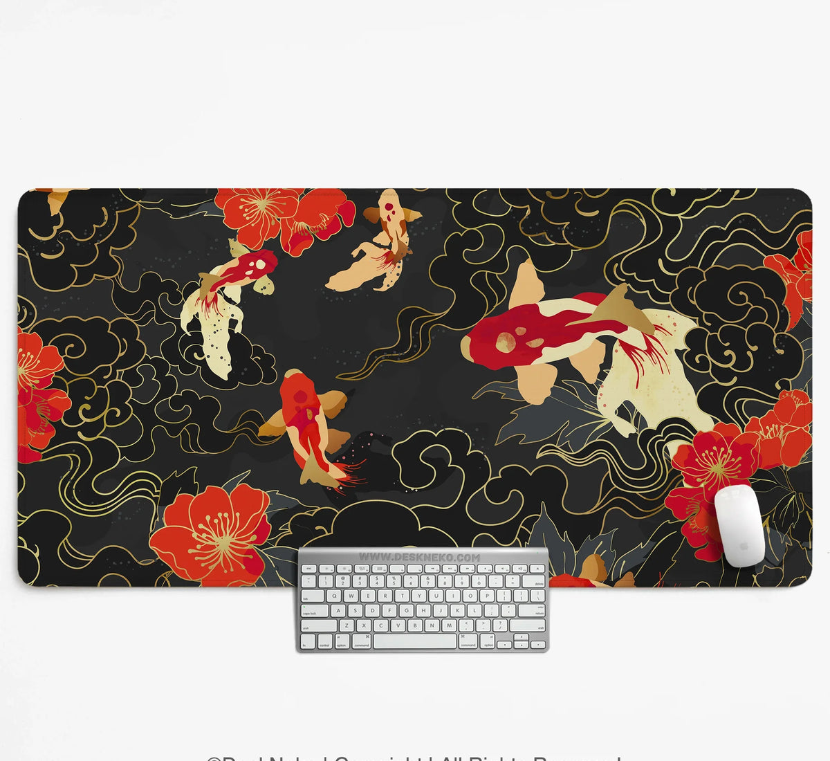 Koi Fish Desk Mat Mousepad - Deskneko