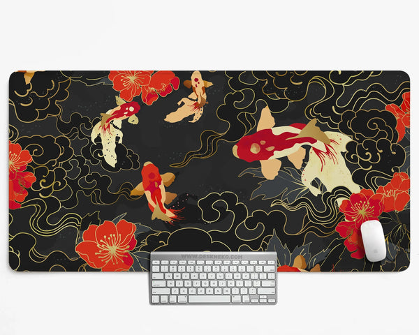 Koi Fish Desk Mat Mousepad - Deskneko