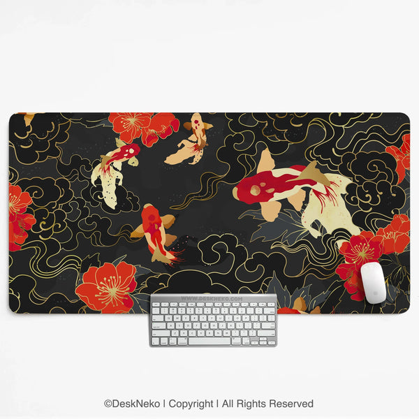 Koi Fish Desk Mat Mousepad - Deskneko