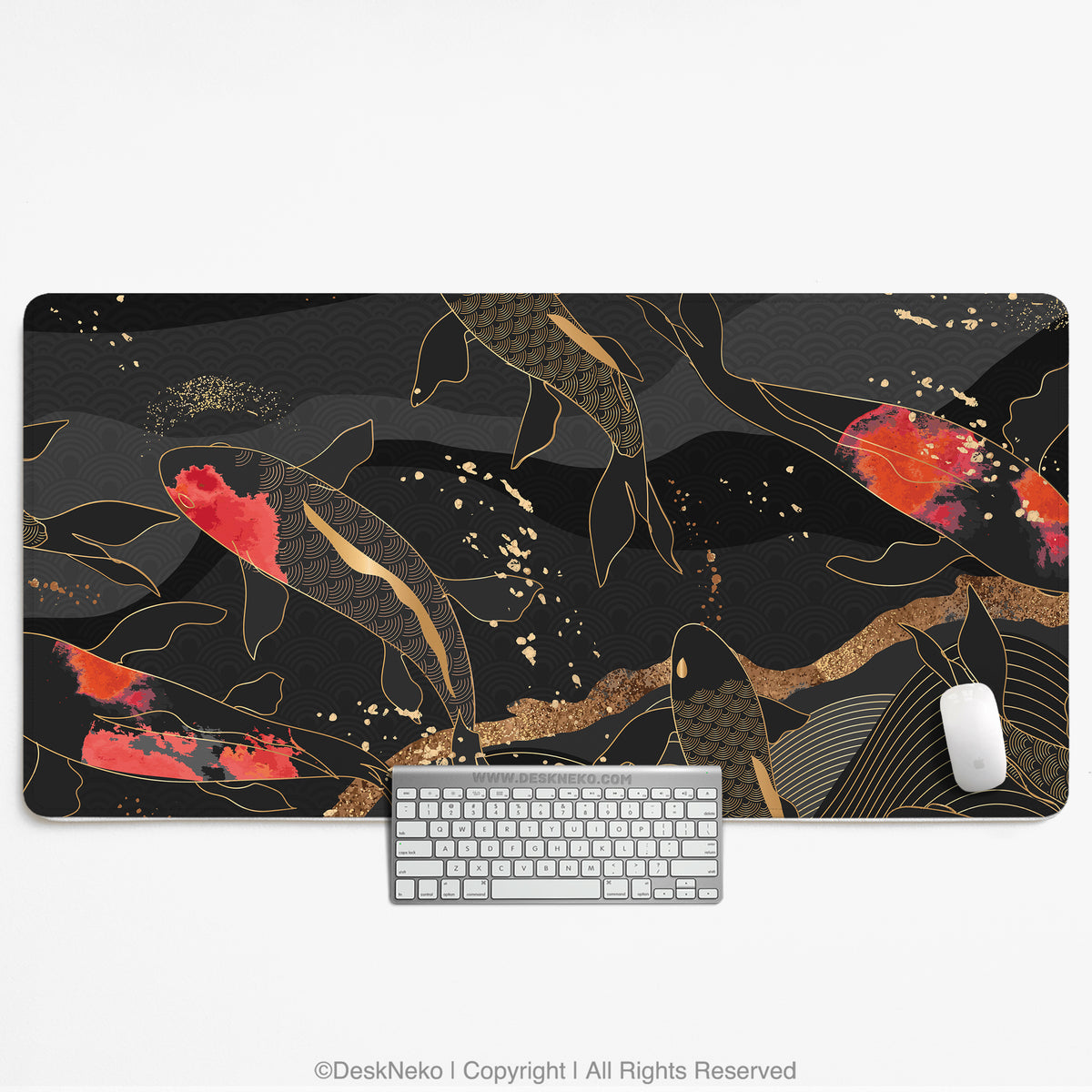 Koi Fish Art Desk Mat Mousepad - Desk Mat - Deskneko - Desk Mats & Mousepads