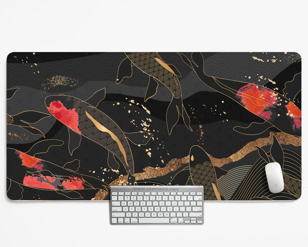 Koi Fish Art Desk Mat Mousepad - Desk Mat - Deskneko - Desk Mats & Mousepads