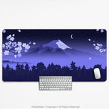 Blue Mount Fuji Desk Mat Mousepad - Desk Mat - Deskneko - Desk Mats & Mousepads