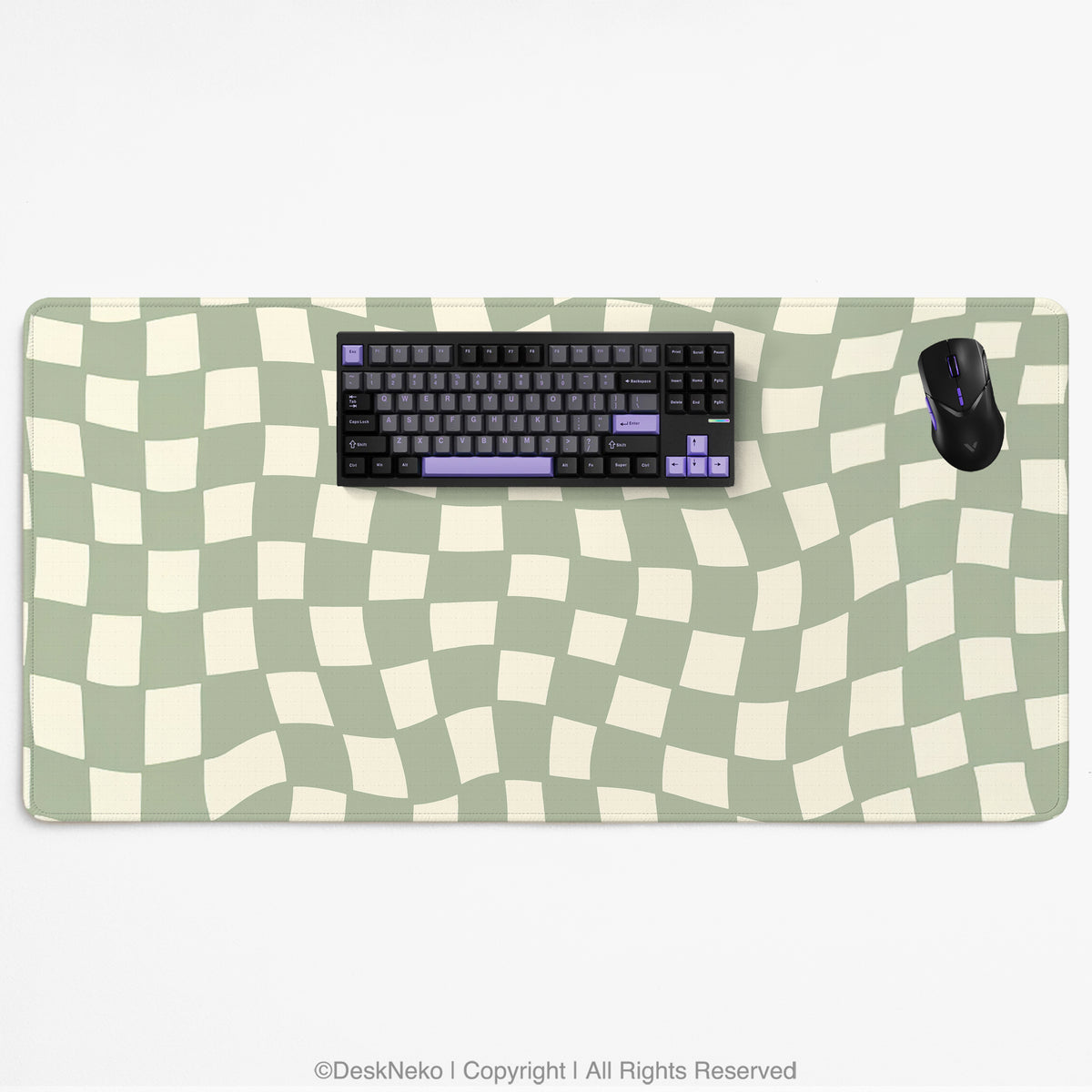 Green Checker Desk Mat - Desk Mat - Deskneko - Desk Mats & Mousepads