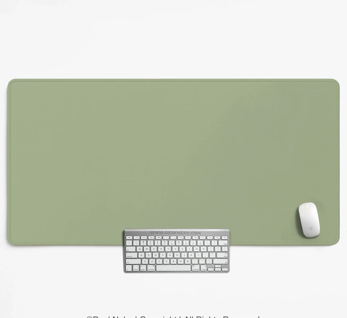 Sage Green Desk Mat XXL Extended Mousepad for Office and Gaming - Deskneko