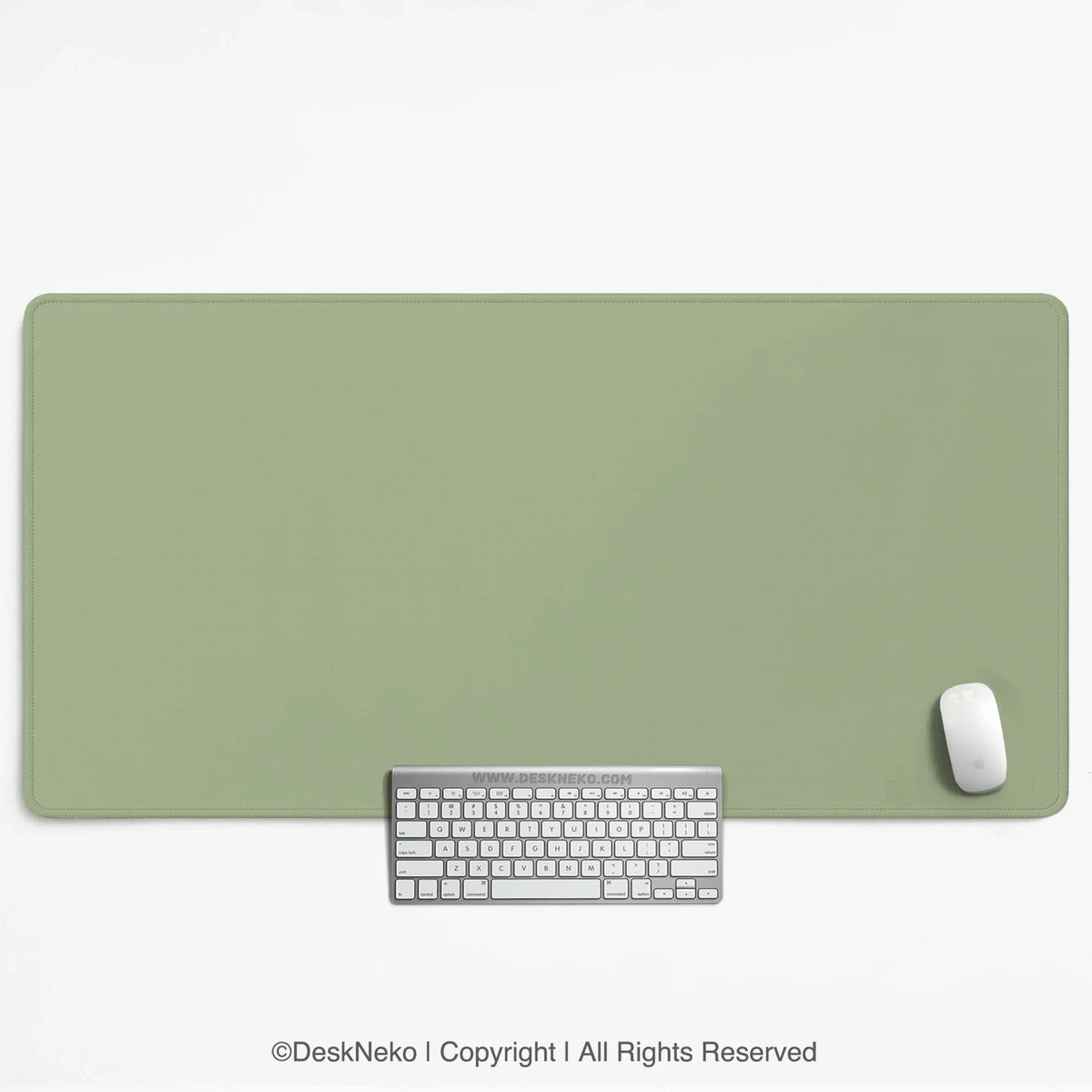 Sage Green Desk Mat XXL Extended Mousepad for Office and Gaming - Deskneko