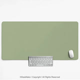 Sage Green Desk Mat XXL Extended Mousepad for Office and Gaming - Deskneko