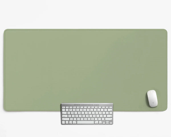 Sage Green Desk Mat XXL Extended Mousepad for Office and Gaming - Deskneko