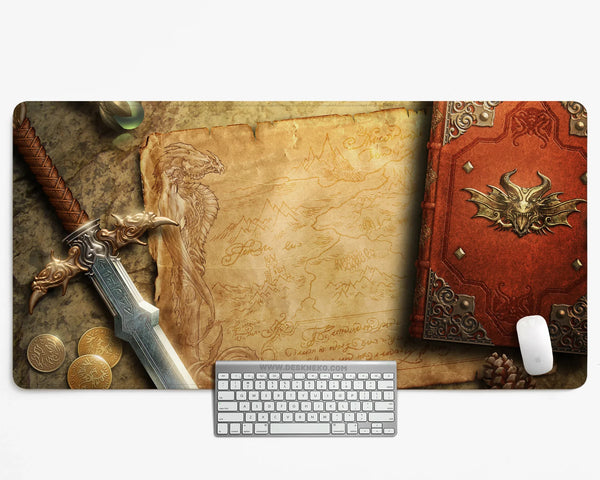 Fantasy Map Deskmat Mousepad, - Deskneko