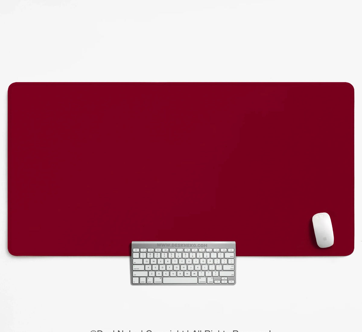 Burgundy Desk Mat for Gaming and Office Desks | Premium Mousepad - Deskneko