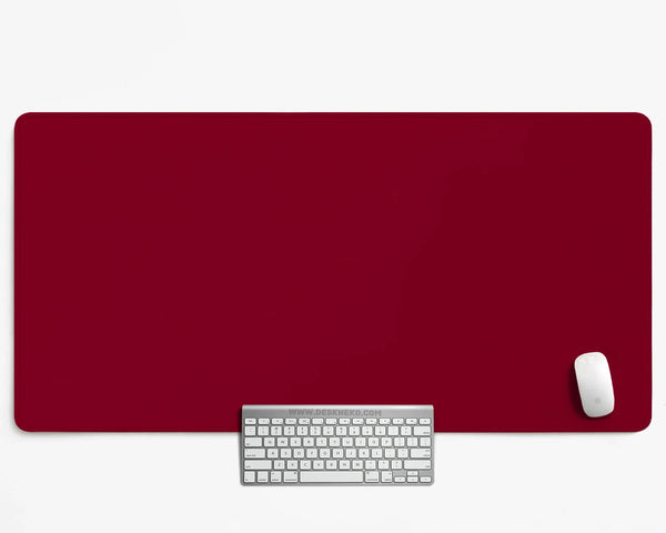 Burgundy Desk Mat for Gaming and Office Desks | Premium Mousepad - Deskneko