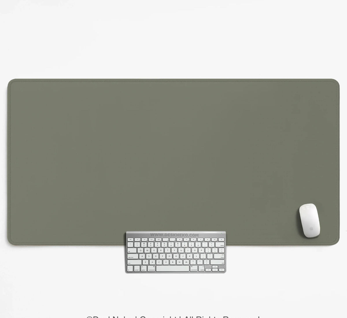 Eucalyptus Sage Desk Mat, Minimalist Extended Mousepad, Waterproof - Deskneko