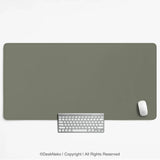 Eucalyptus Sage Desk Mat, Minimalist Extended Mousepad, Waterproof - Deskneko