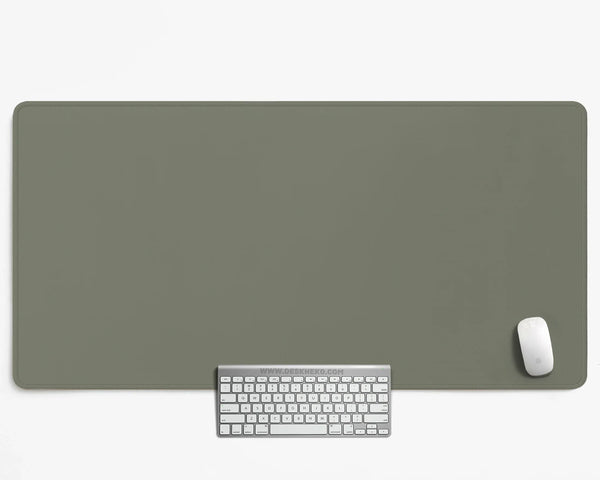 Eucalyptus Sage Desk Mat, Minimalist Extended Mousepad, Waterproof - Deskneko