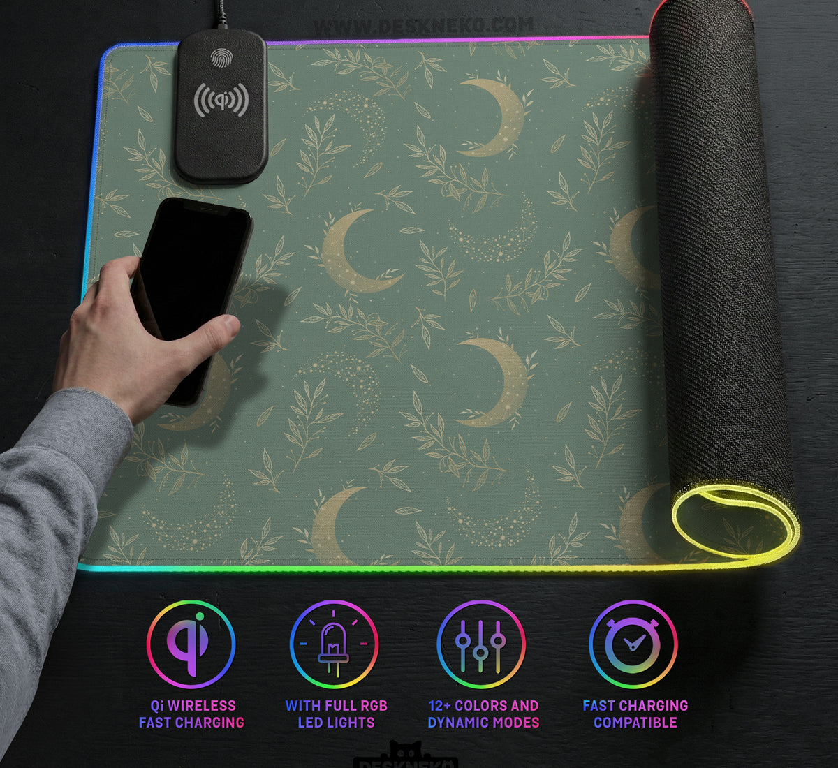 Celestial Moon Desk Mat - Desk Mat - Deskneko - Desk Mats & Mousepads