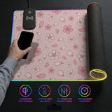 Sakura Gaming Desk Mat - LED Mousepad - Deskneko - Gaming Desk Mats