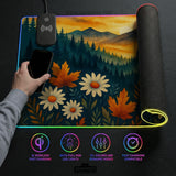 Sunset Forest Mountain Desk Mat - Deskneko
