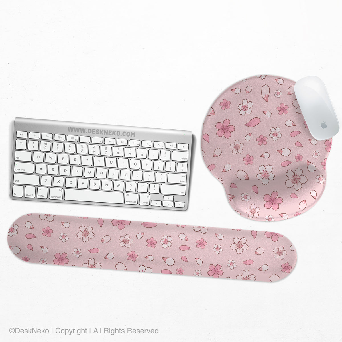 Pink Cherry Blossom Wrist Rest - Ergonomic Mousepads & Wrist Rests - Deskneko - Mousepads & Wrist Rests
