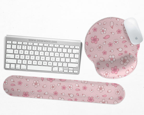 Pink Cherry Blossom Wrist Rest - Ergonomic Mousepads & Wrist Rests - Deskneko - Mousepads & Wrist Rests
