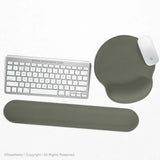 Eucalyptus Ergonomic Mousepad, Sage Green Wrist Rest Desk Setup - Deskneko