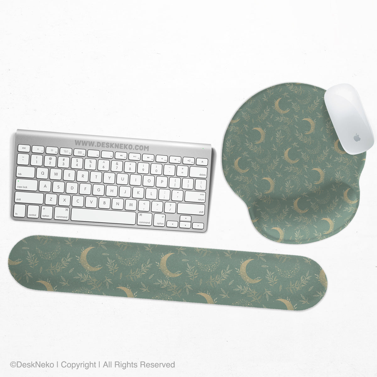 Celestial Moon Ergonomic Wrist Rest Set - Ergonomic Mousepads & Wrist Rests - Deskneko - Mousepads & Wrist Rests