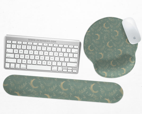 Celestial Moon Ergonomic Wrist Rest Set - Ergonomic Mousepads & Wrist Rests - Deskneko - Mousepads & Wrist Rests