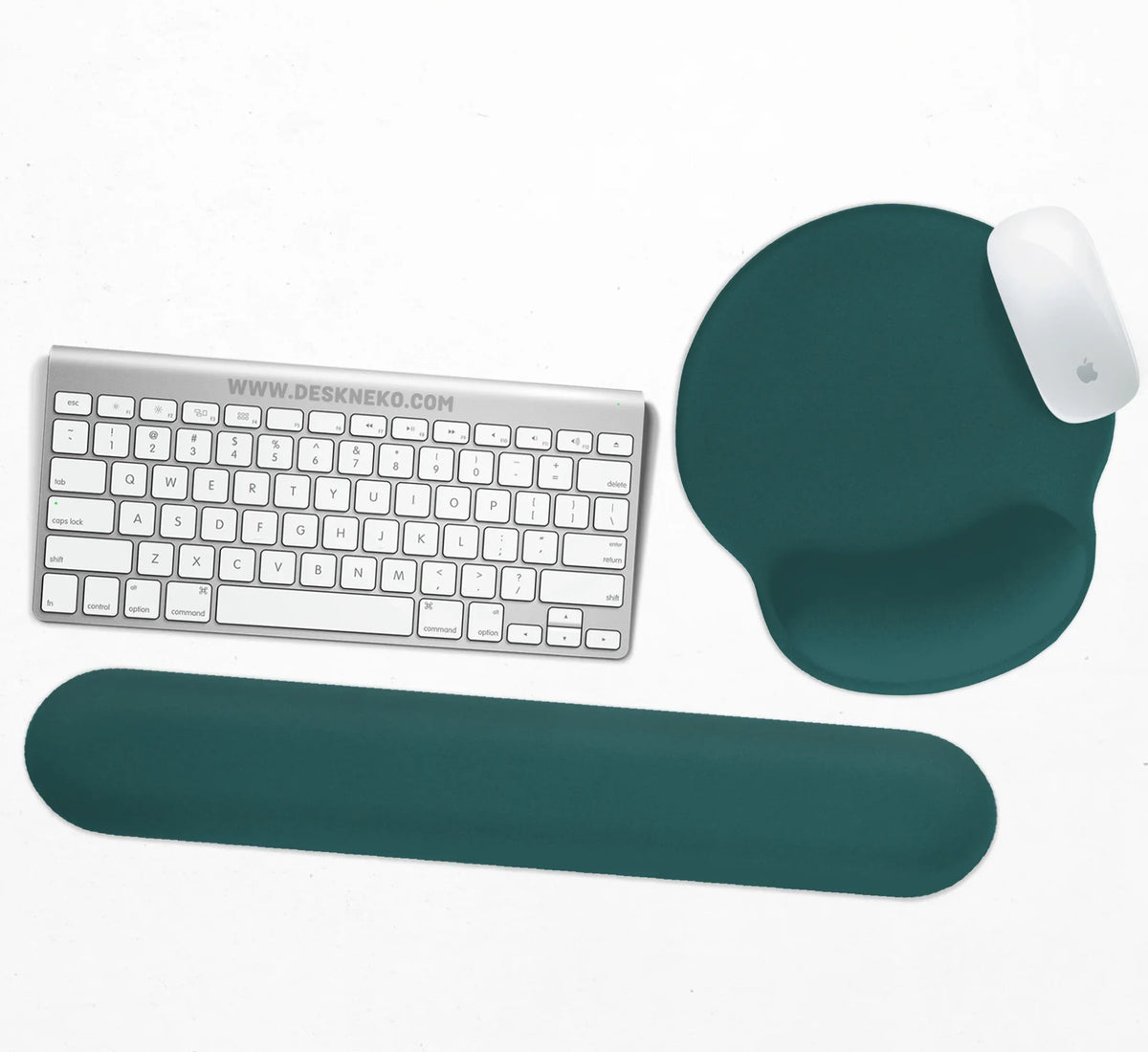 Ergonomic Teal Mousepad with Wrist Rest for Office and Gaming - Deskneko