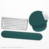 Ergonomic Teal Mousepad with Wrist Rest for Office and Gaming - Deskneko