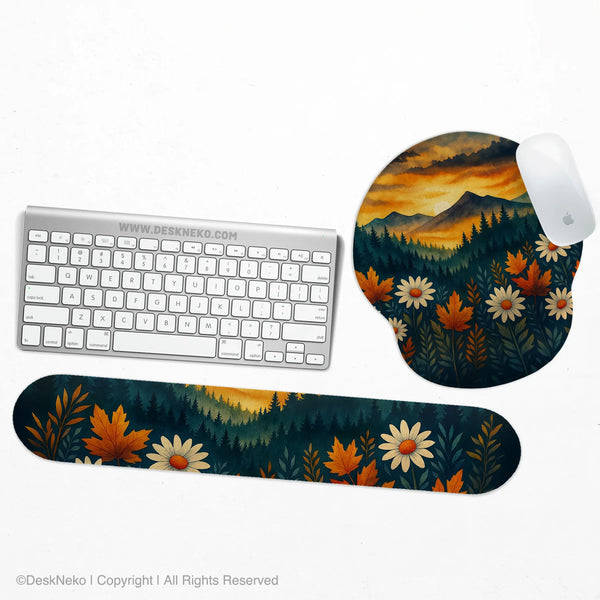 Sunset Forest Ergonomic Mousepad Wrist Rest - Deskneko