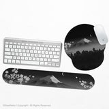 Black Mount Fuji Ergonomic Mousepad - Ergonomic Mousepads & Wrist Rests - Deskneko - Mousepads & Wrist Rests