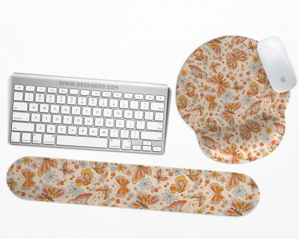 Retro Butterfly Mousepad Wrist Rest - Ergonomic Mousepads & Wrist Rests - Deskneko - Mousepads & Wrist Rests