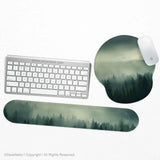 Forest Green Ergonomic Mousepad & Wrist Rest - Deskneko